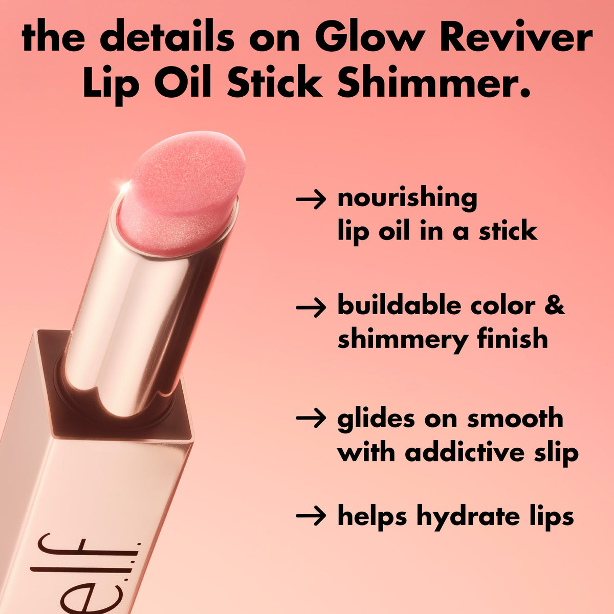 Glow Reviver Lip Oil Stick Shimmer - Disco Flamingo